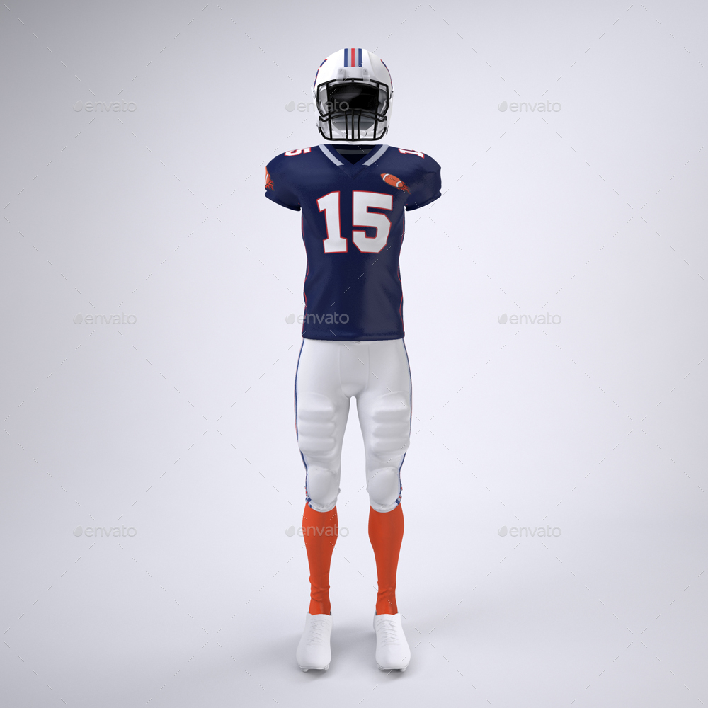 Download American Football Player S Uniform Mock Up By Sanchi477 Graphicriver Free Mockups