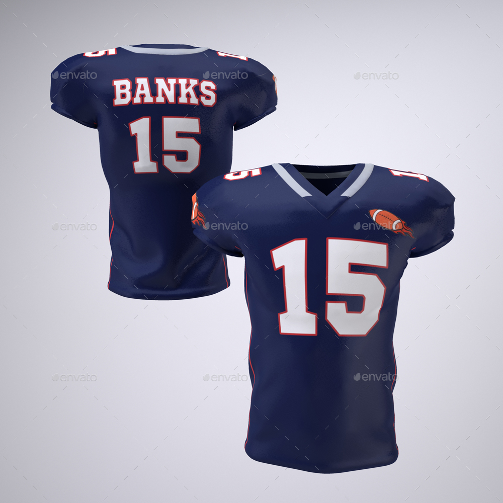 Download American Football Player's Uniform Mock-Up by Sanchi477 | GraphicRiver