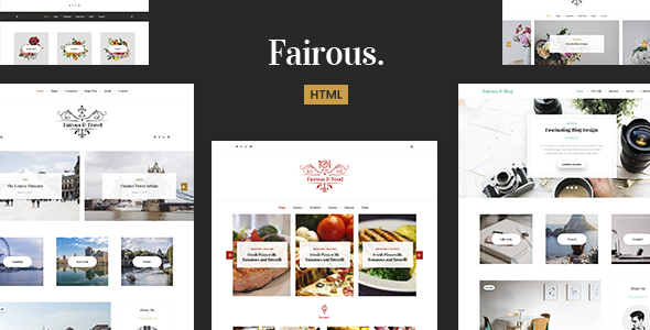 Fairous - Elegent HTML Blog Template