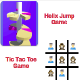Pack of 2 Games - Helix Jump Game and Tic Tac Toe Game