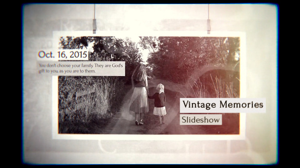 Vintage Memories Slideshow - VideoHive 23354348