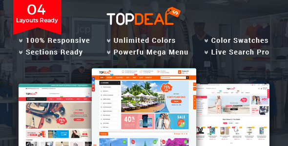 TopDeal - Responsive MultiPurpose HTML 5 Template (Mobile Layouts Included) - 4