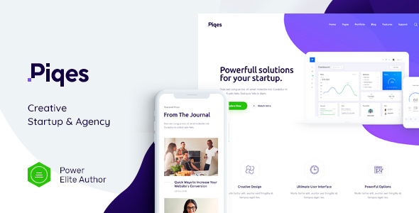 Piqes | Creative Startup & Agency WordPress Theme