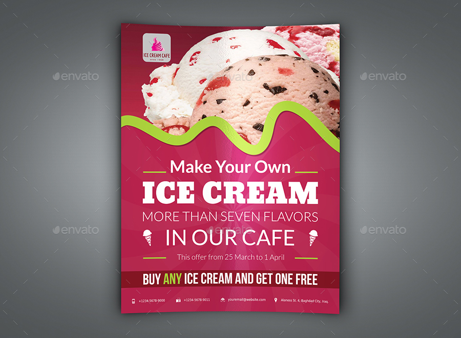 Ice Cream Flyer Bundle Template Vol.1, Print Templates | GraphicRiver