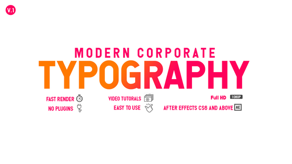 Modern Corporate Typography - VideoHive 23898214