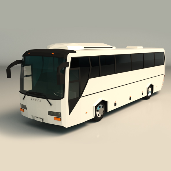 Low Poly Coach - 3Docean 23917416