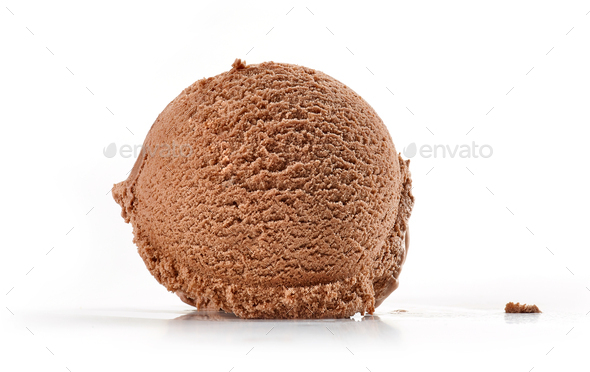 chocolate ice cream on white background Stock Photo by magone | PhotoDune