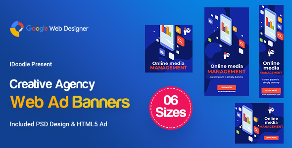 C59 - Creative, Startup Agency Banners HTML5 Ad - GWD & PSD