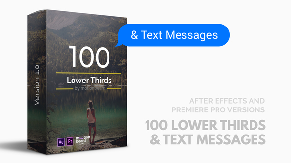 100 Lower Thirds and Messages for Premiere Pro & After Effects