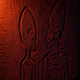Ancient Alien Egyptian Wall Carving In Fire Light - VideoHive Item for Sale