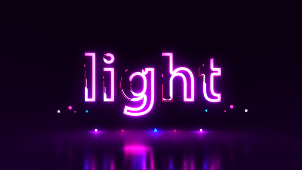 Neon Text Animation Typography - Logo & Titles Maker