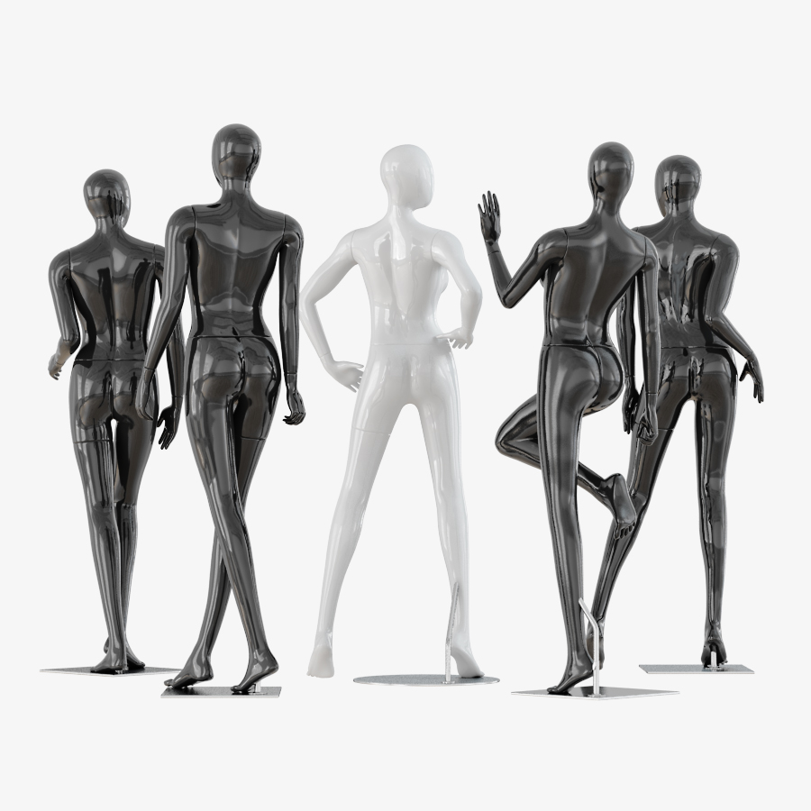 Collection of five faceless female mannequins 34 by jockermax3ddd | 3DOcean