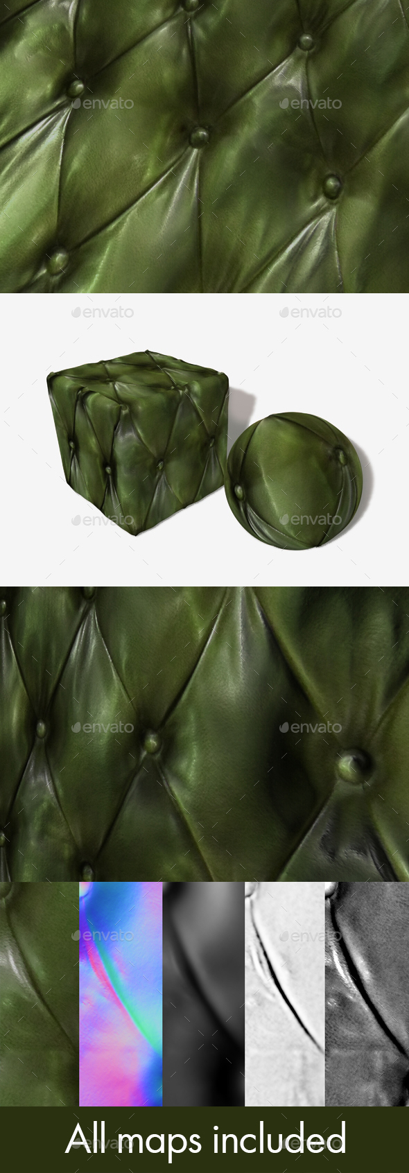 Green Leather Padding - 3Docean 23943203