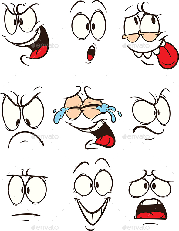 funny cartoon faces to draw