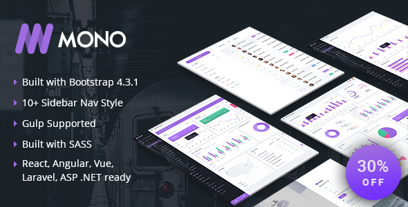 MONO - Admin Template + UI Kit