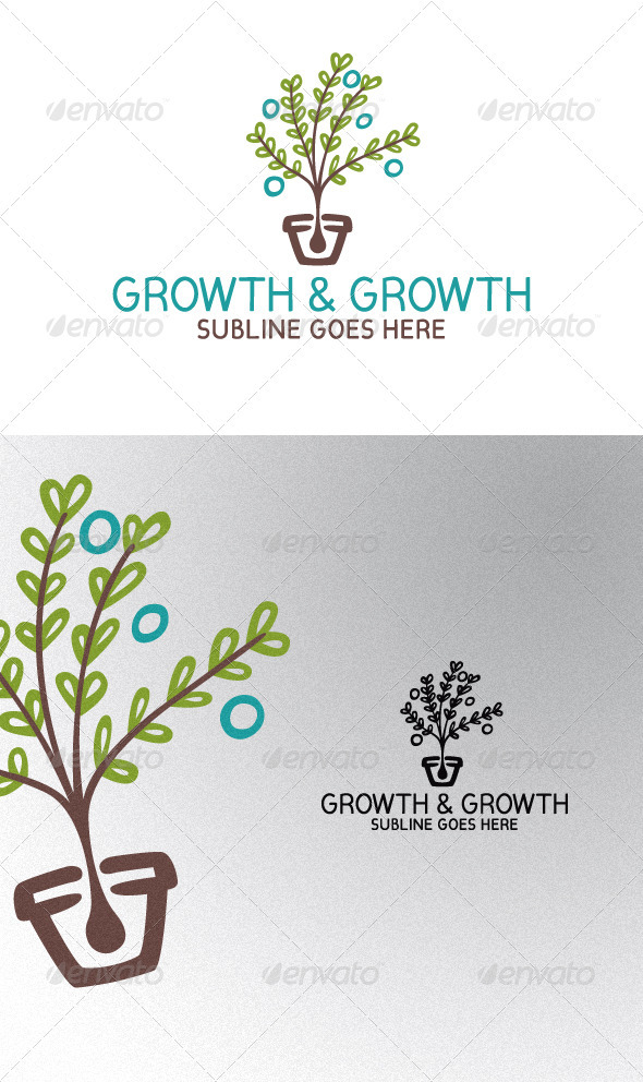 Plant in a Vase - Nature Logo Templates