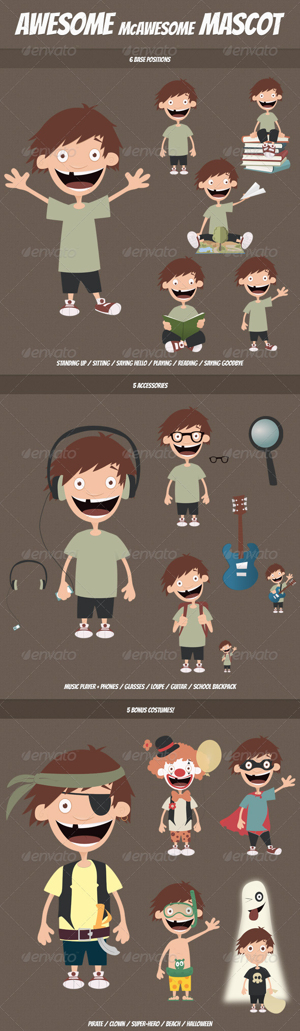 McAwesome Mascot - Characters Vectors