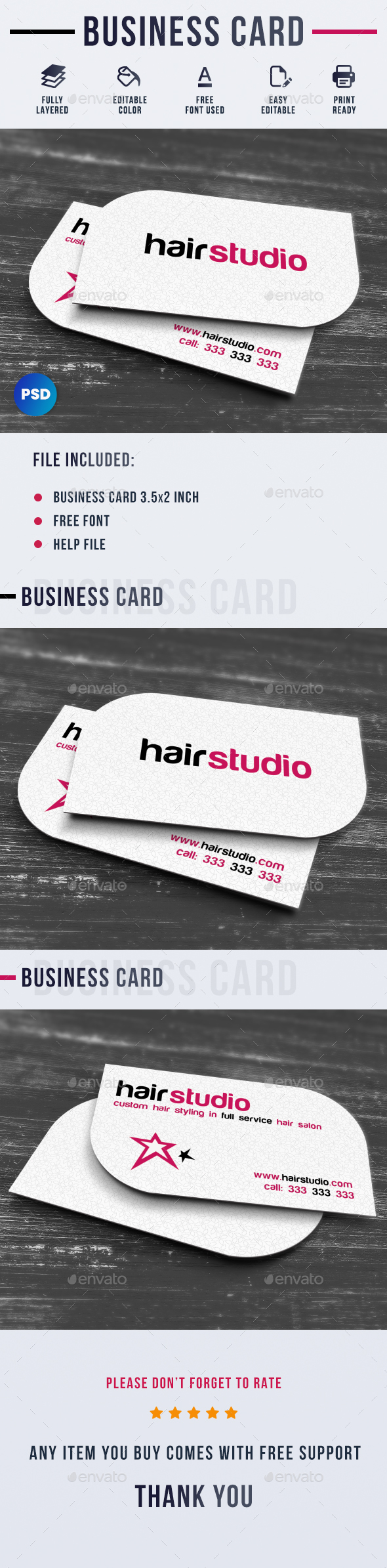 Hair Studio Personal Card