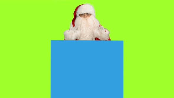 Santa Appears on Green Screen and Blue Screen for Your Own Text or Animations