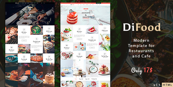 Great DiFood - Restaurant And Cafe HTML Template