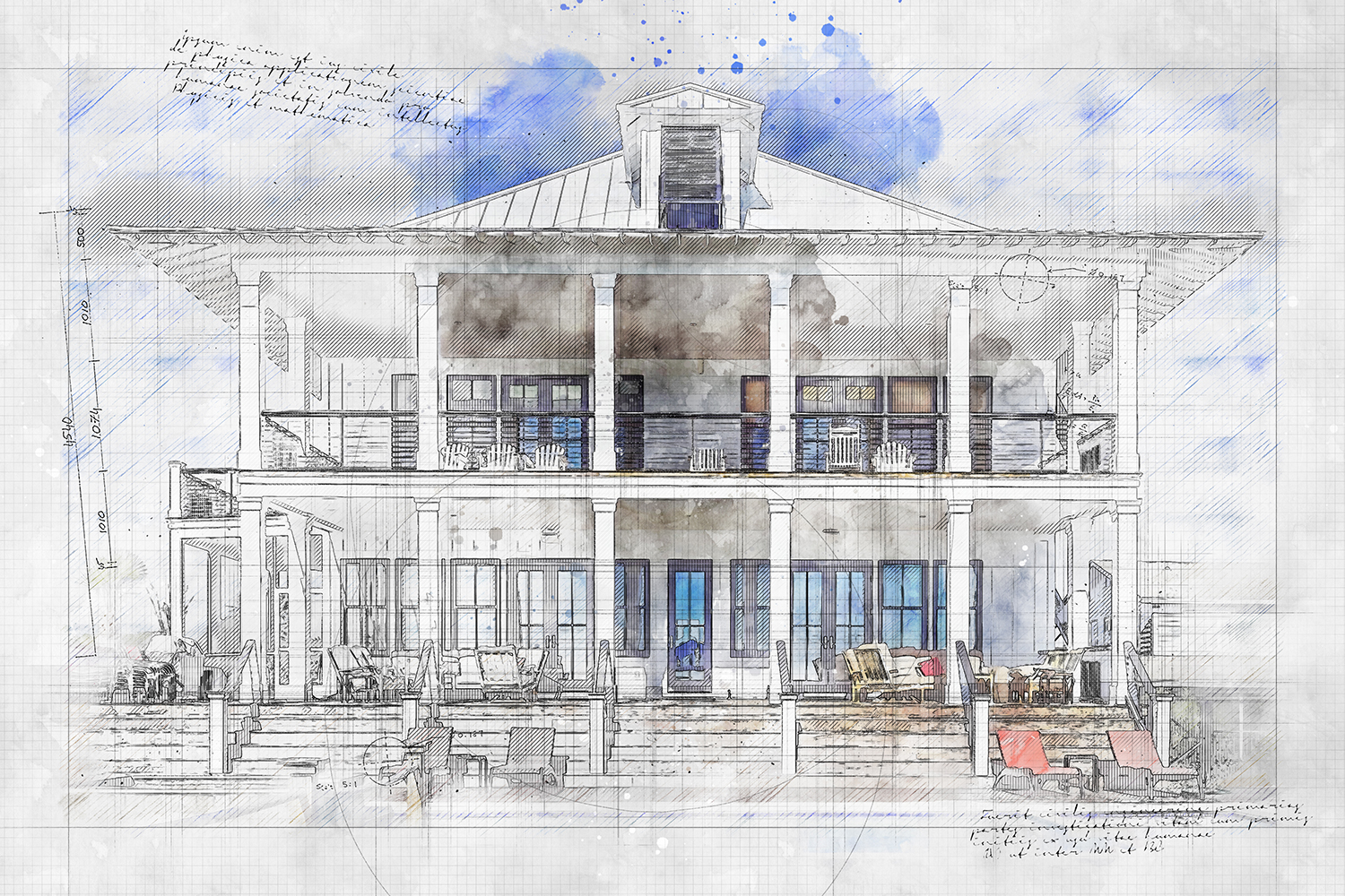Animated Architecture Sketch and Blueprint Photoshop Action by IndWorks
