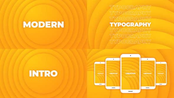 Modern Typography Intro - VideoHive 23964976