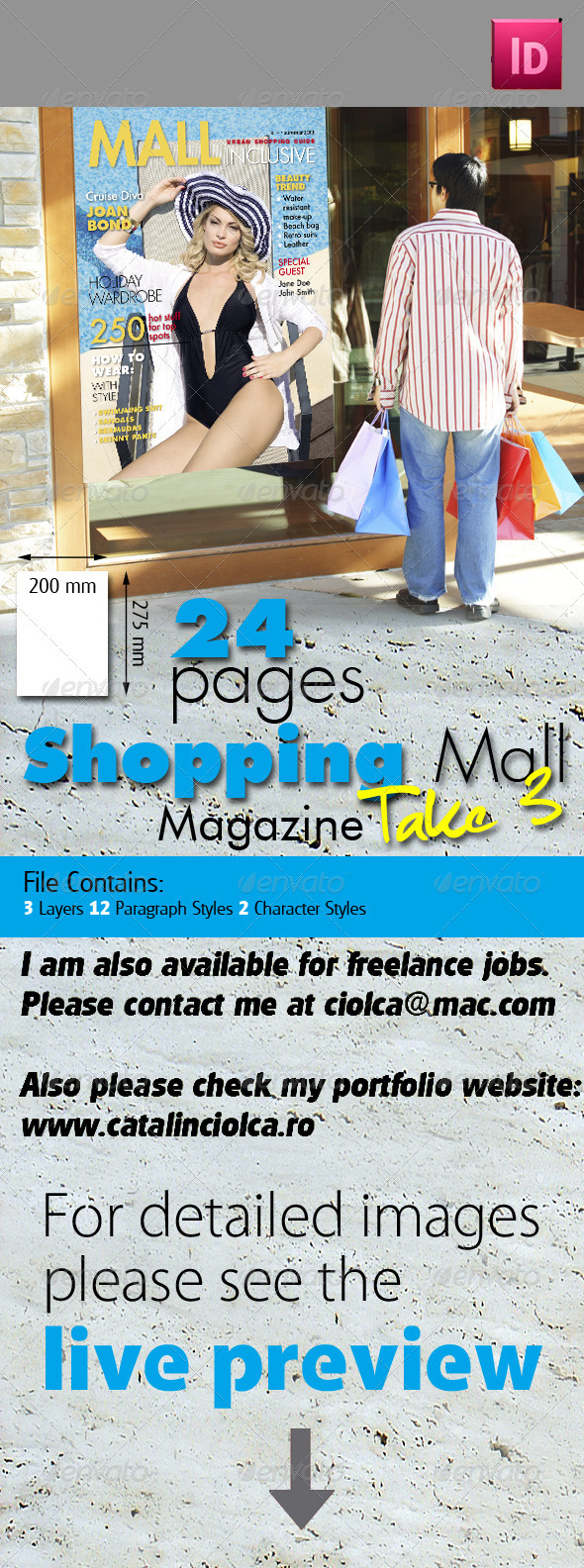 24 Pages Shopping Mall Magazine Take Three - Magazines Print Templates