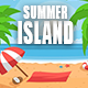 Tropical Island Summer Logo