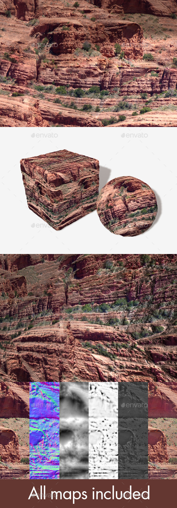 Red Rock Cliffs - 3Docean 23970767