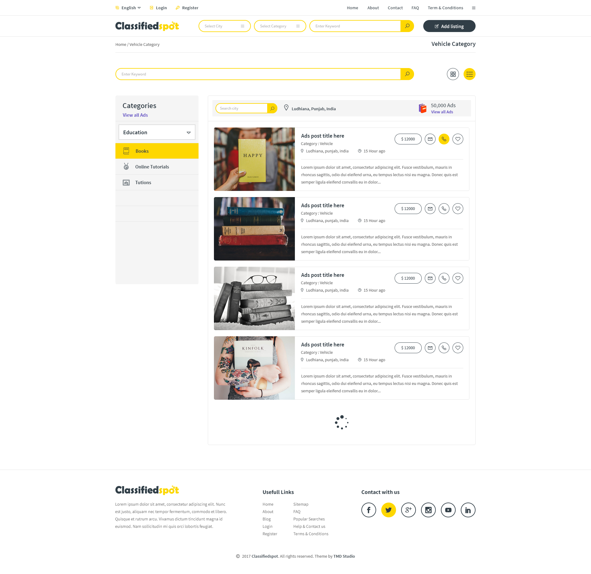 Classified Html Template Spot