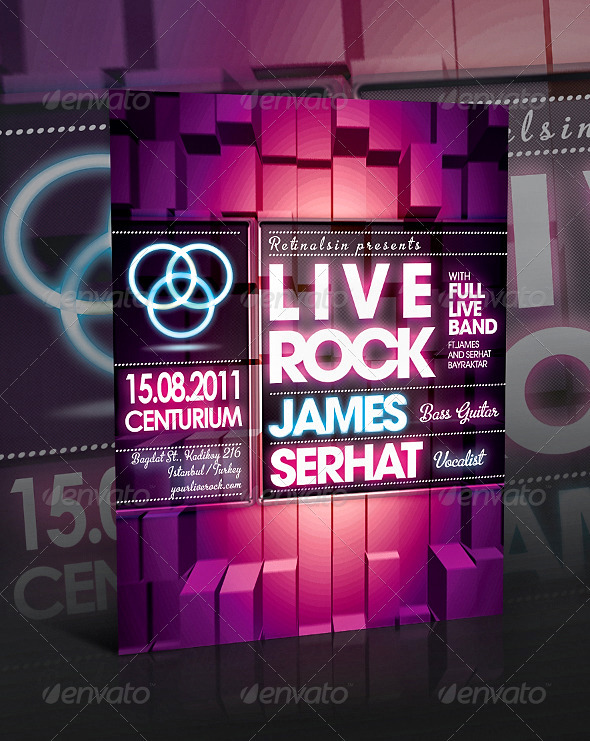 Liverock Flyer Template - Concerts Events