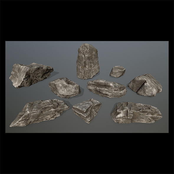 rocks set - 3Docean 23981779