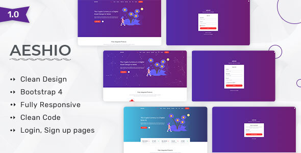 Trending Aeshio - Crypto Currency HTML5 Template
