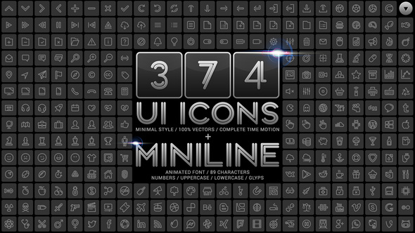 UI Minimal Icons & Miniline Font