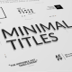 Just Type | Minimal Titles - VideoHive Item for Sale