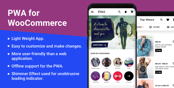 Progressive Web App ( PWA ) for WooCommerce