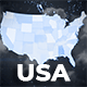 USA Map United States of America with States