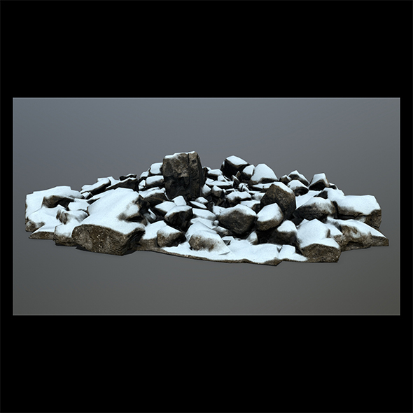 snow rocks - 3Docean 23990339