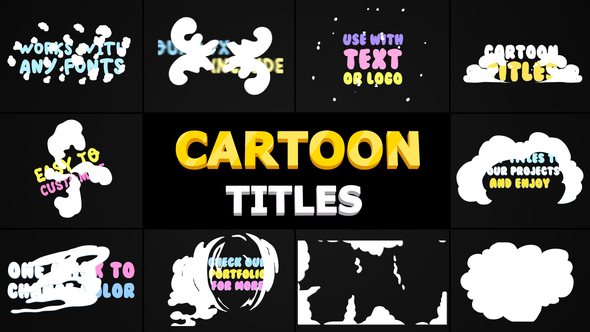 Cartoon Smoke Titles | Premiere Pro MOGRT