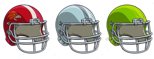 cartoon football helmet