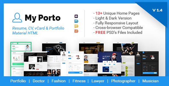 Special My Porto- Resume and vCard HTML Template