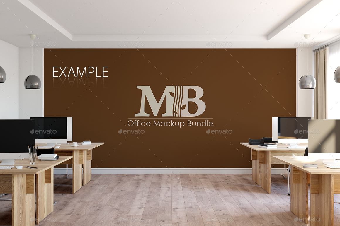 Download Office Wall Mockup Pack By Feverik Graphicriver