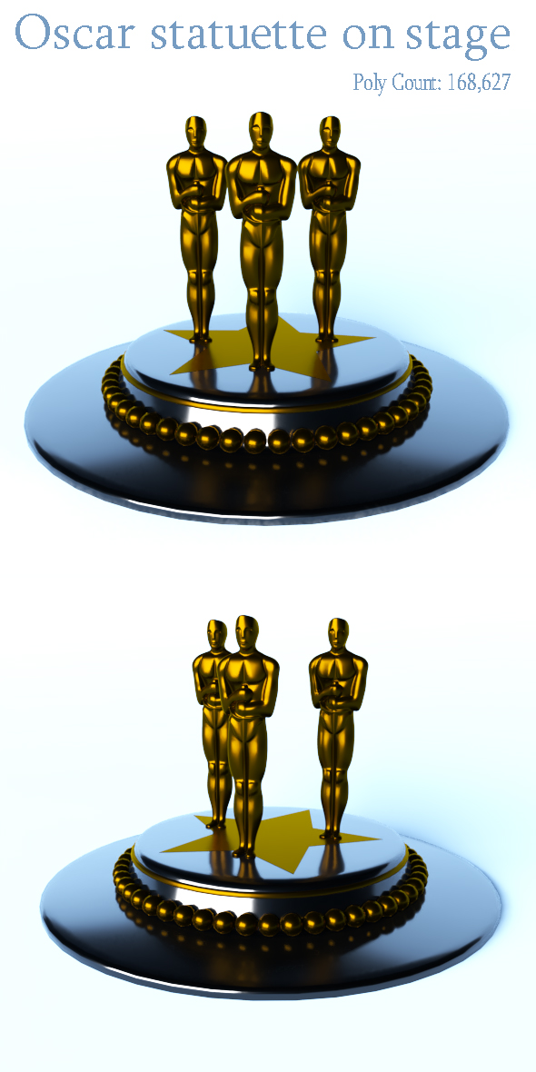 Oscar statuette on - 3Docean 24001318