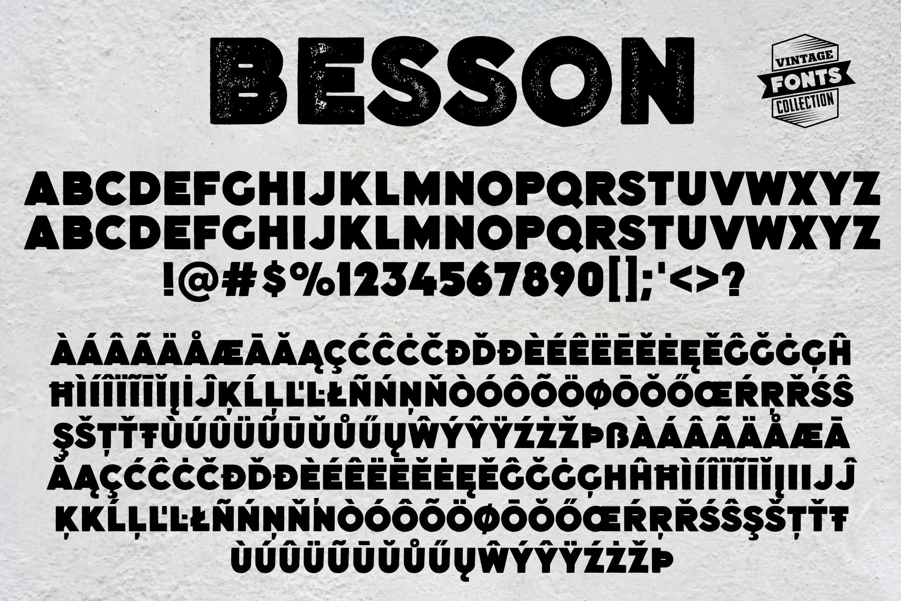 Besson - 2 vintage fonts by Redbat | GraphicRiver