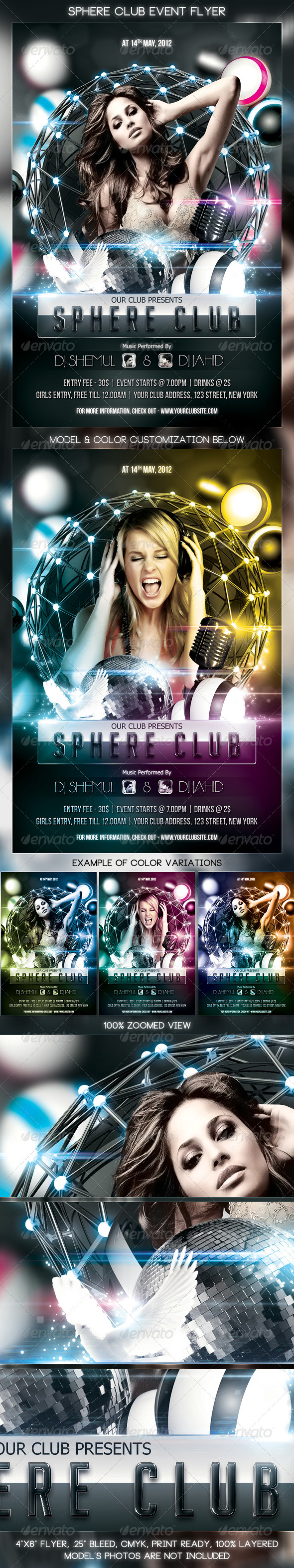 Sphere Club Event Flyer - Clubs & Parties Events