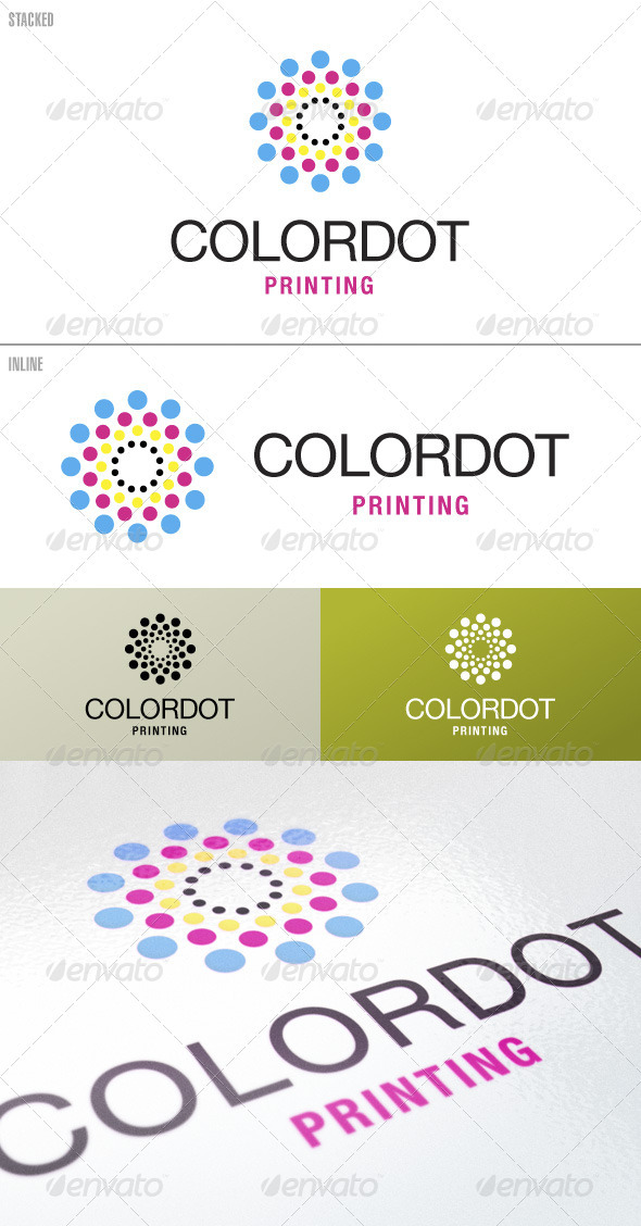 ColorDot Printing – Logo Template - Vector Abstract