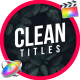 Titles Clean | FCPX or Motion 5 - VideoHive Item for Sale
