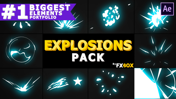 Cartoon Explosion Elements | After Effects
