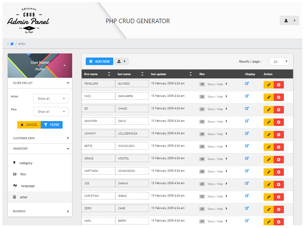 Php Crud Template Free Download Free Printable Templates