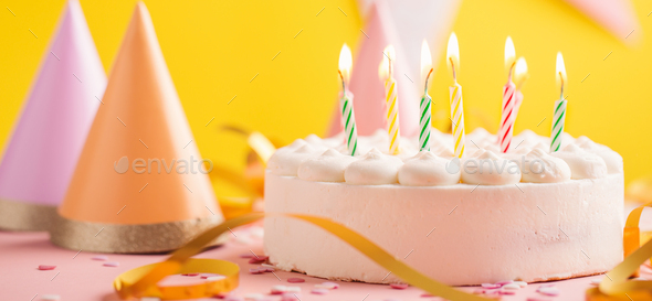 Party birthday background with cake Stock Photo by kuban-kuban | PhotoDune